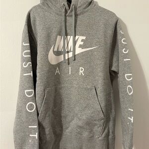 Nike Air Gray Hoodie with White Accents